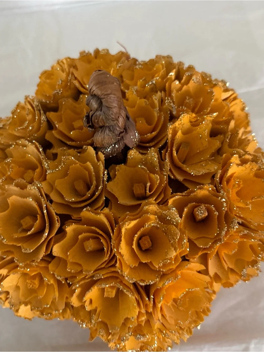 Shaved Wood Light Orange Pumpkin